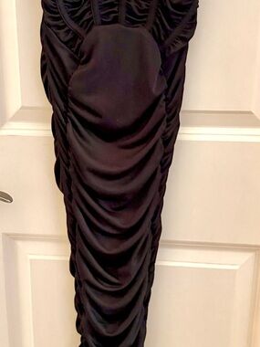 Forever 21 Black Ruched Maxi Dress